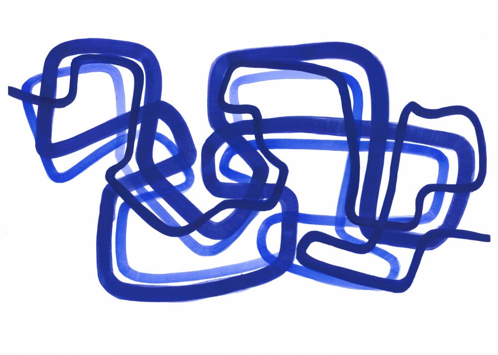 Composition In Blue 04 by Isabelle Brent — canvas wall art
