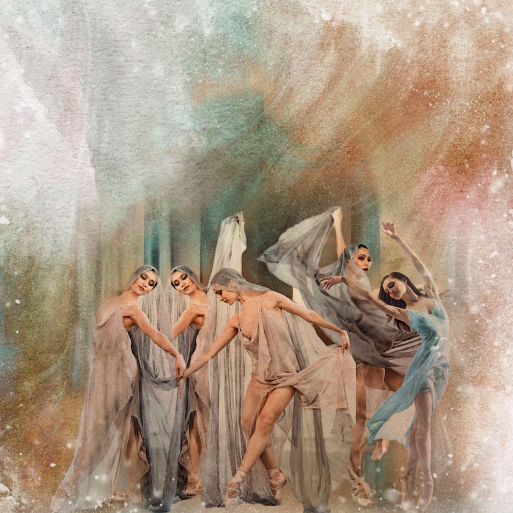 Ethereal Ballet Dancers by Ewa Całkosińska-Kajzer — canvas wall art