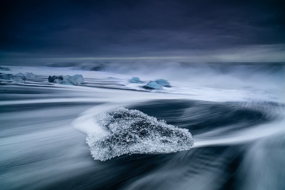 Icy Beach Flow by Luigi Ruoppolo — canvas wall art