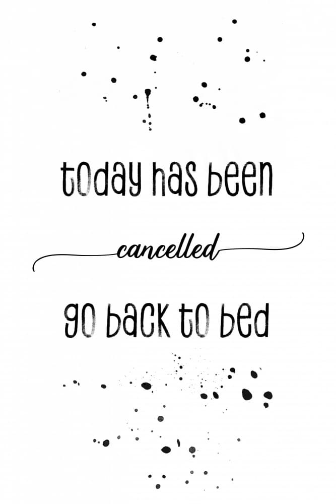 Today Has Been Cancelled by Melanie Viola — canvas wall art