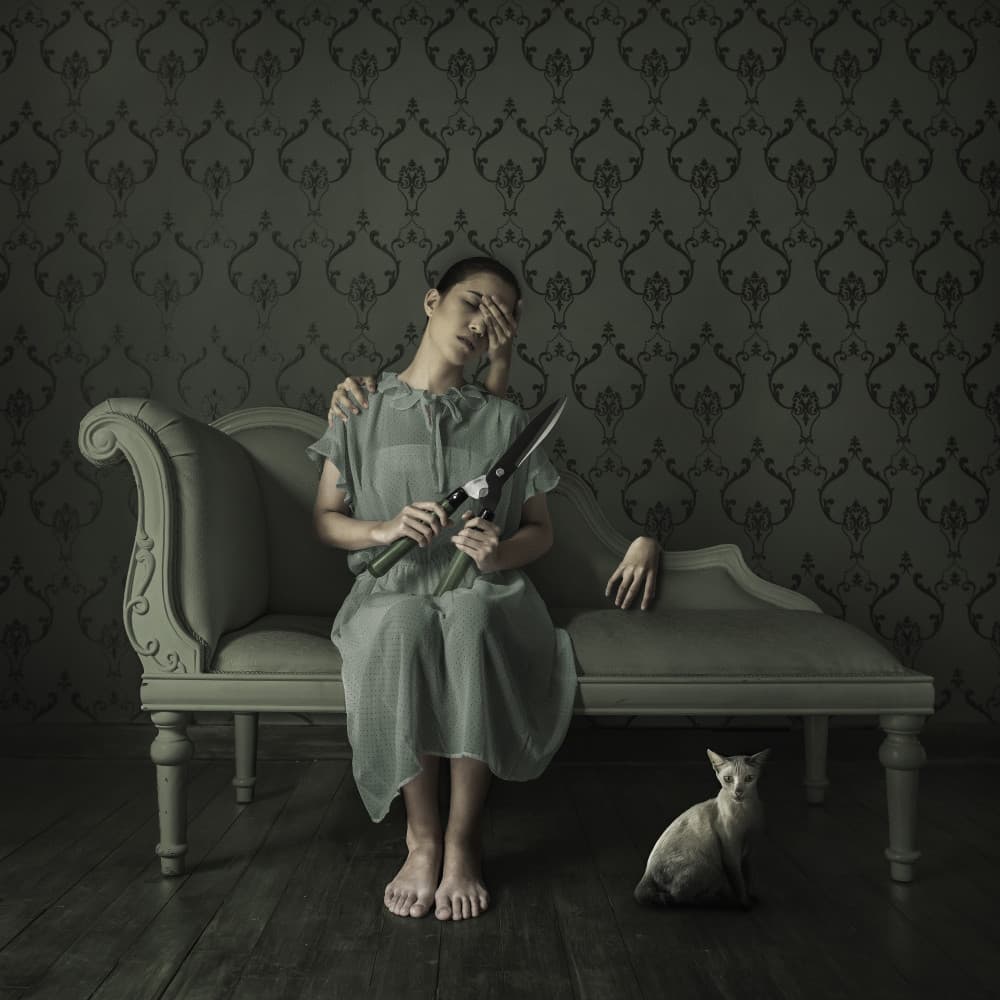 Surreal Lounge Melancholy by hardibudi — canvas wall art