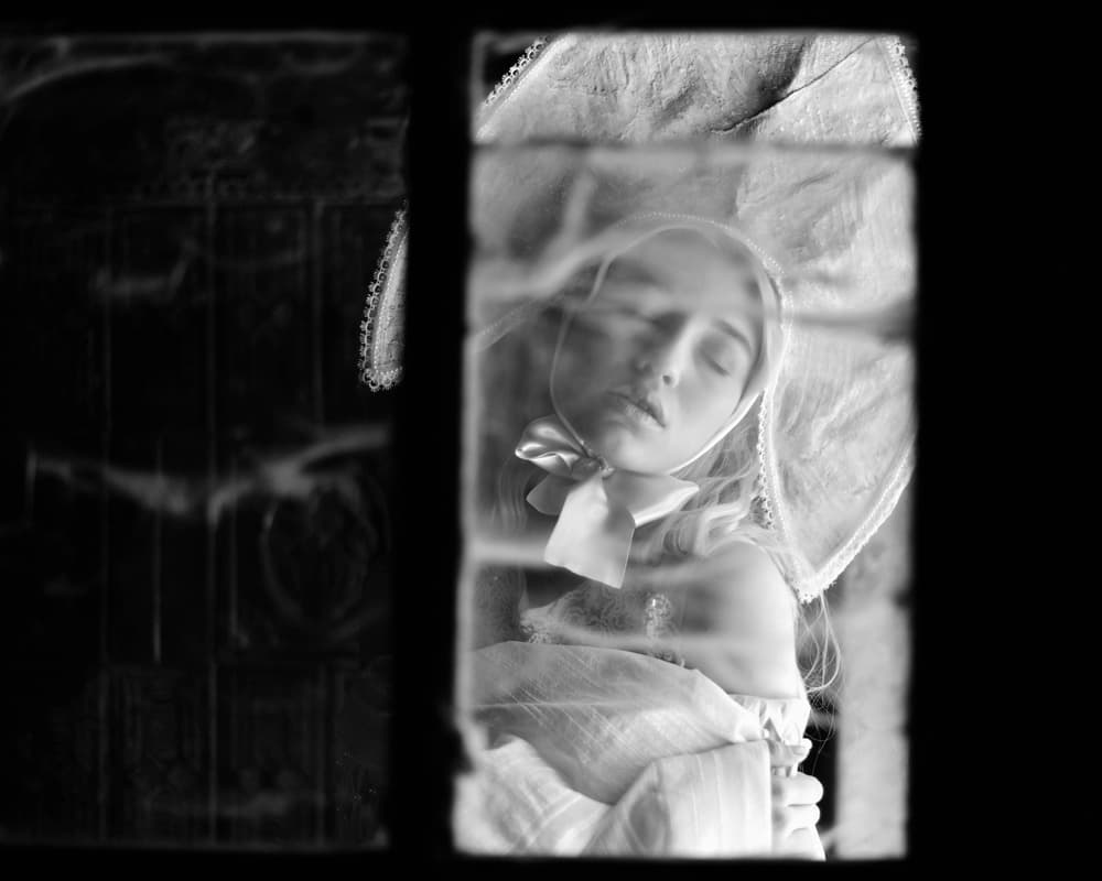Dreaming Child Window by Alexandra Fira — canvas wall art