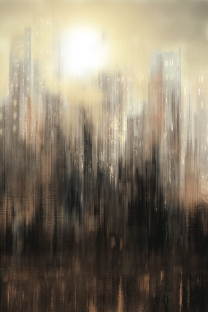 Golden City Reflections by Christina Sillen — canvas wall art