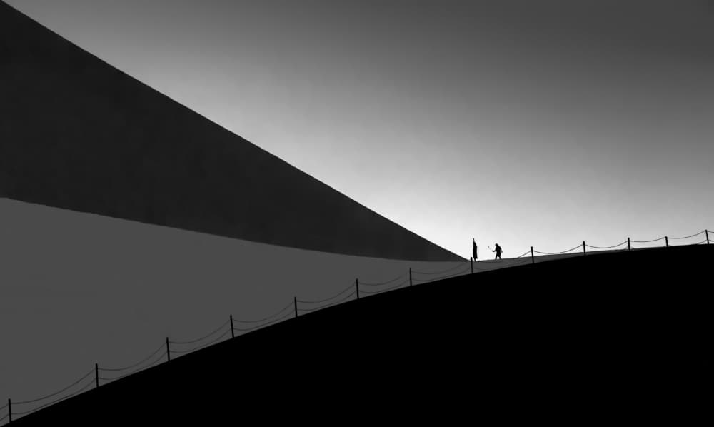 Minimalist Dune Walk by Steven Zhou — canvas wall art