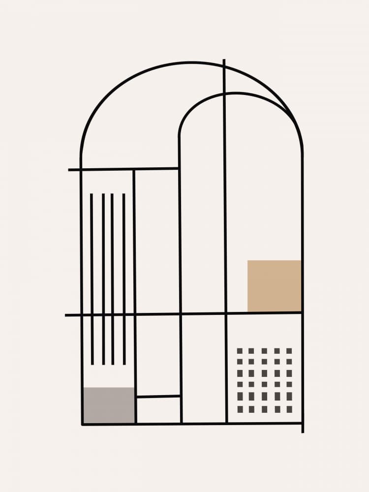 Modern Geometric Arches by Little Dean — canvas wall art
