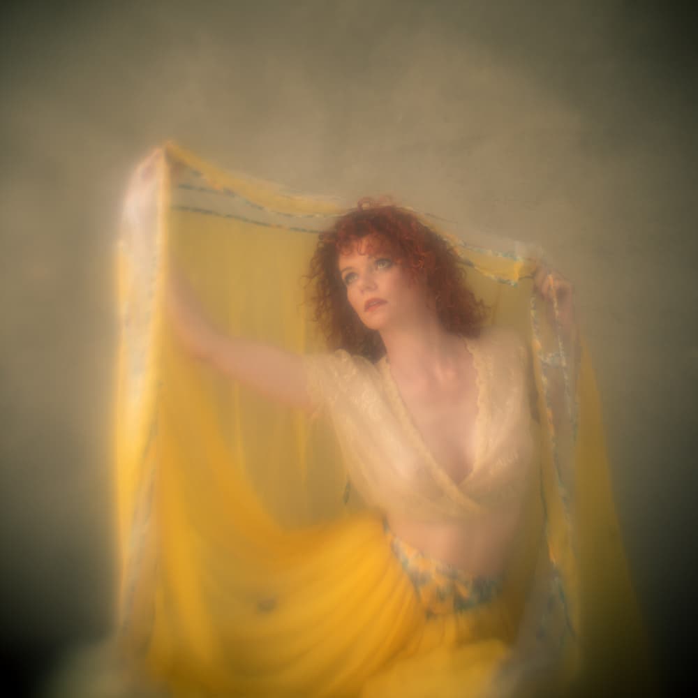 Ethereal Yellow Dancer by Mel Brackstone — canvas wall art