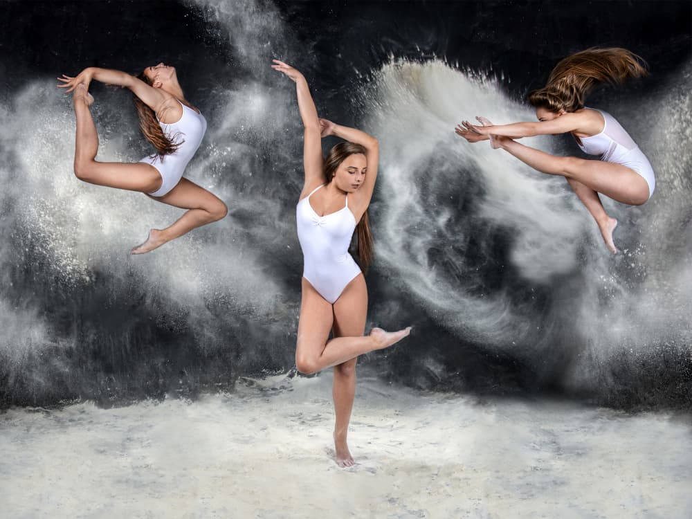 Graceful Powder Dancers by Pauline Pentony MA ARPS DPAGB — canvas wall art