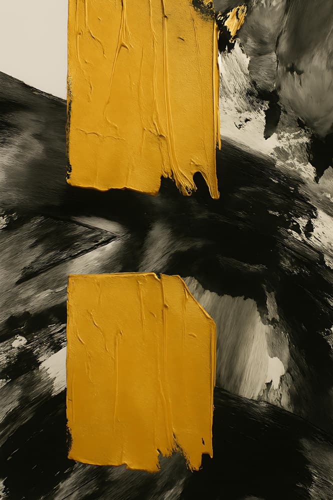 Bold Gold Abstract Texture by HUGO — canvas wall art