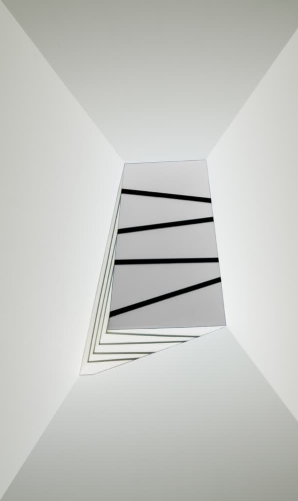 White Geometric Abstraction by João Castro — canvas wall art