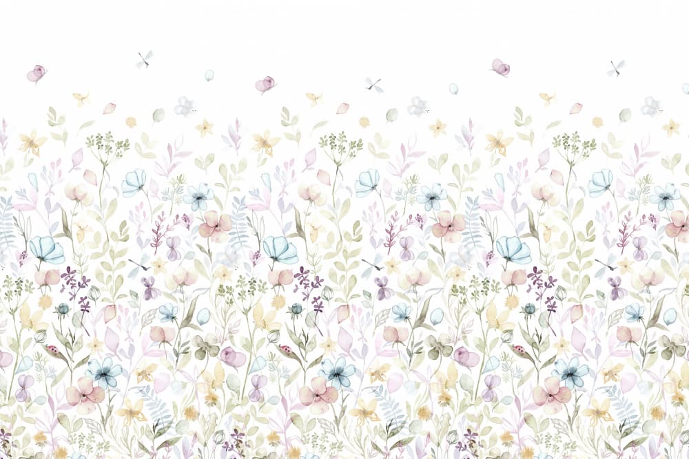 Watercolor Wildflower Meadow by Lovorka Pavic — canvas wall art