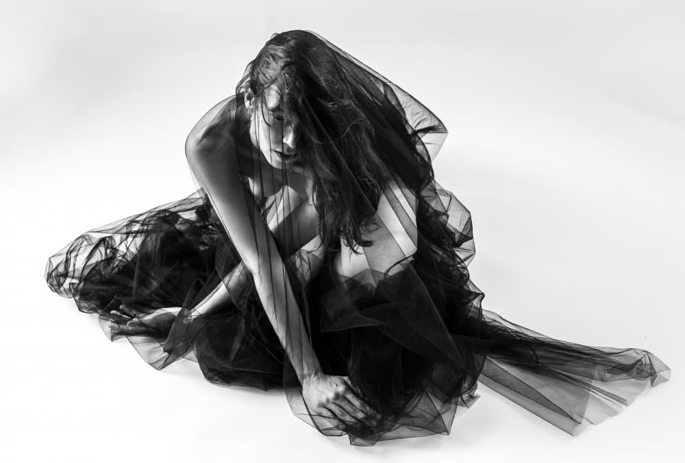 Mysterious Black Veil by Gorazd Golob — canvas wall art