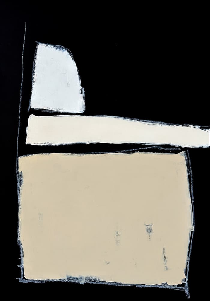 Black Beige Blocks by Andrea Reichhart — canvas wall art