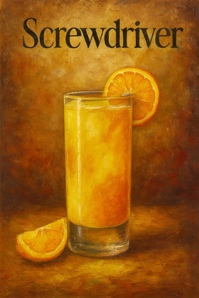Screwdriver Orange Cocktail by HUGO — canvas wall art