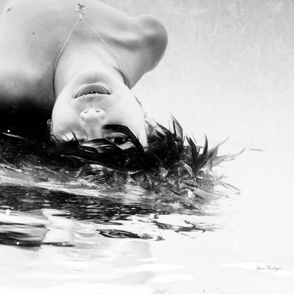 Serene Underwater Gaze by Gina Buliga — canvas wall art