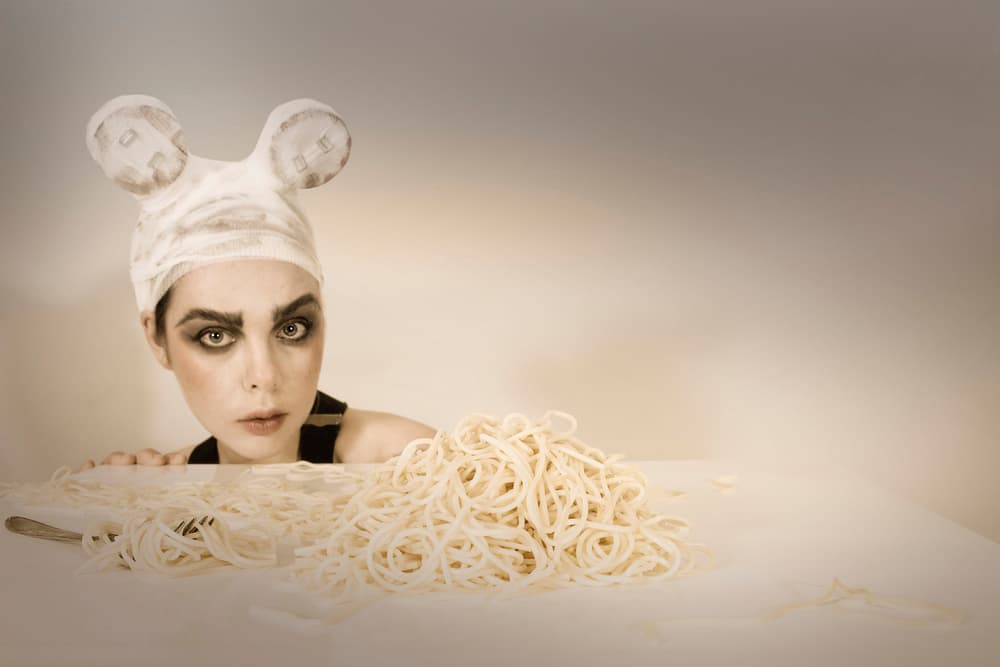 Quirky Spaghetti Gaze by Christine von Diepenbroek — canvas wall art
