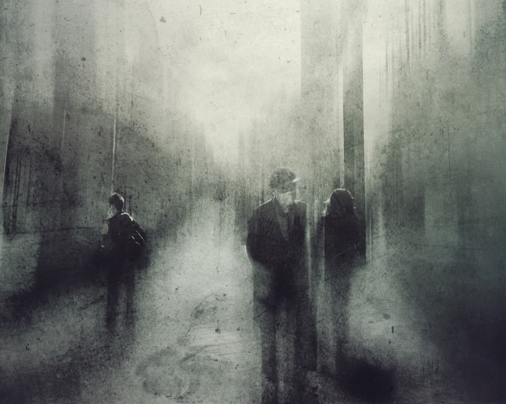 Mysterious City Fog by Lammakmak — canvas wall art