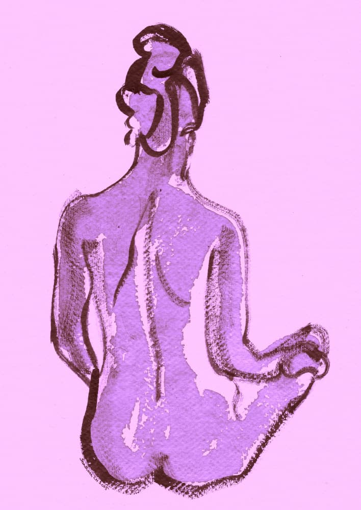 Purple Nude Form by Santhosh ch — canvas wall art