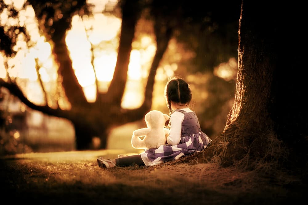 Little Girl Golden Hour by Despird Zhang — canvas wall art