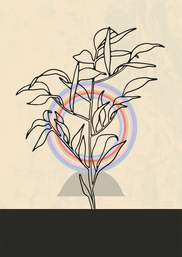 Abstract Flower 2 by NKTN — canvas wall art