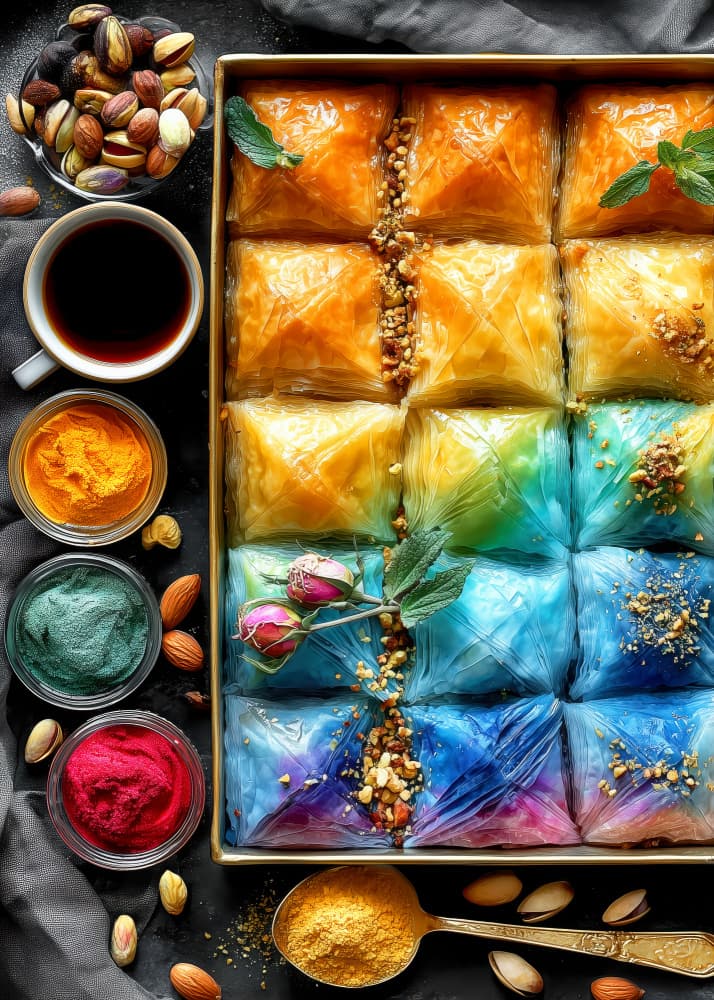 Exotic Baklava Treats by Justyna Jaszke — canvas wall art