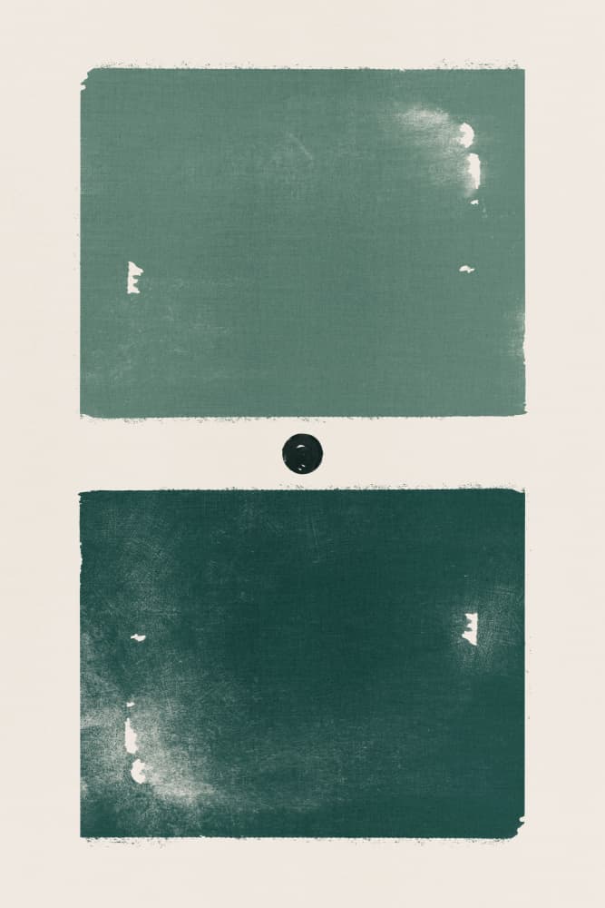 Green Geometric Balance by Ema Paraschiv — canvas wall art