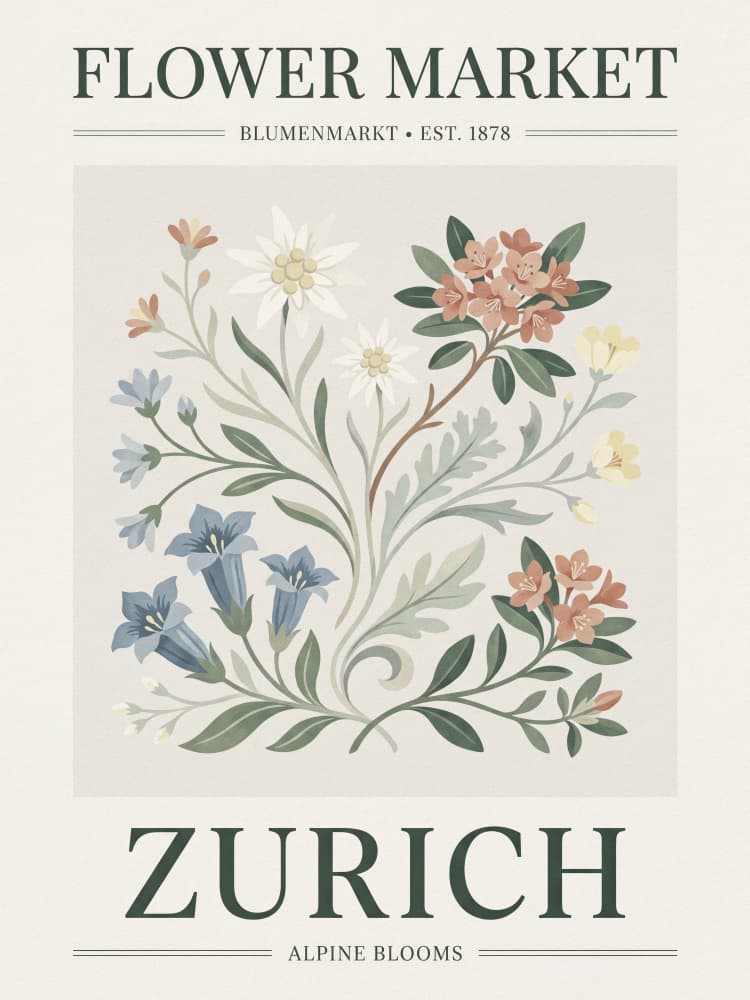 Alpine Blooms Flower Market by Andreas Magnusson — canvas wall art