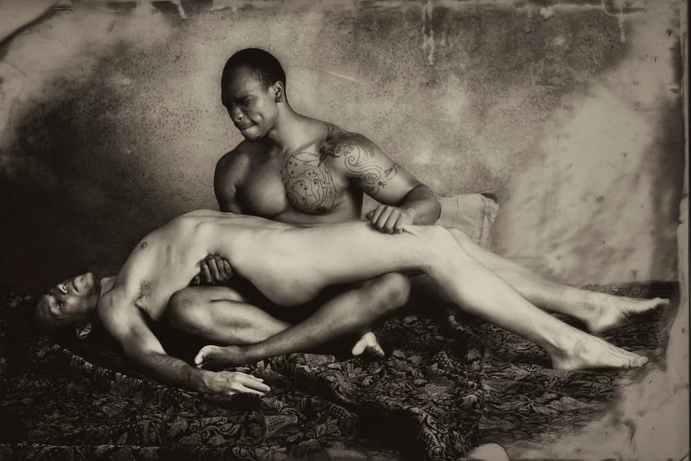 Profound Male Embrace by Mel Brackstone — canvas wall art