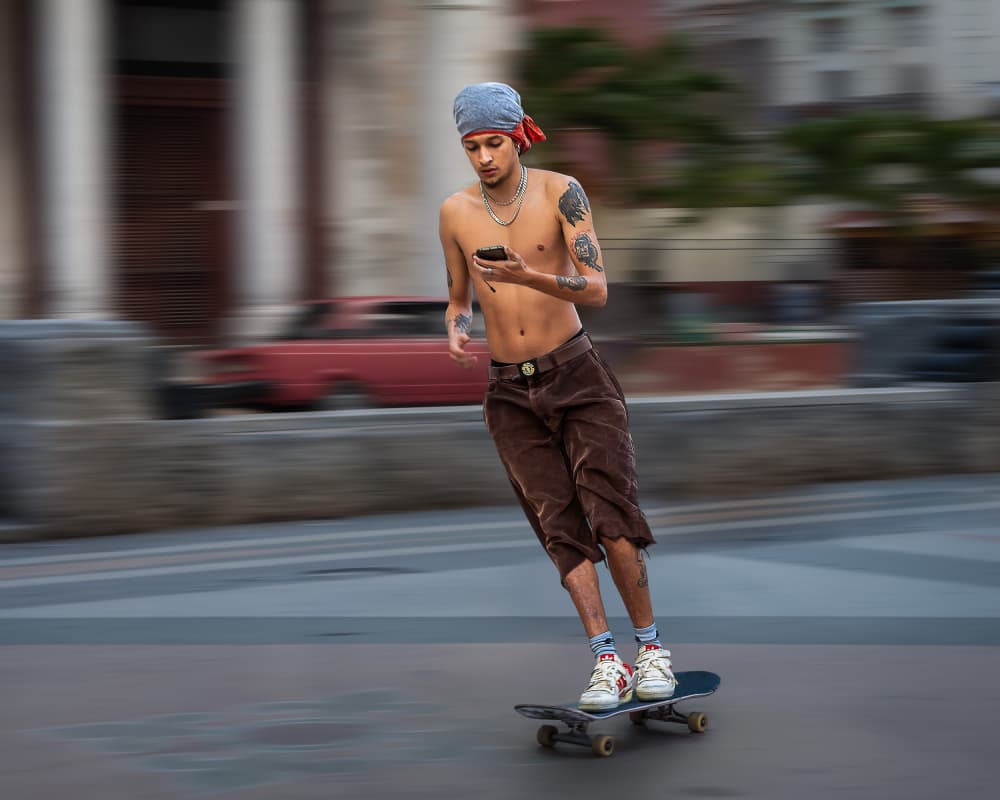 Street Skater Scroll by Irene Wu — canvas wall art