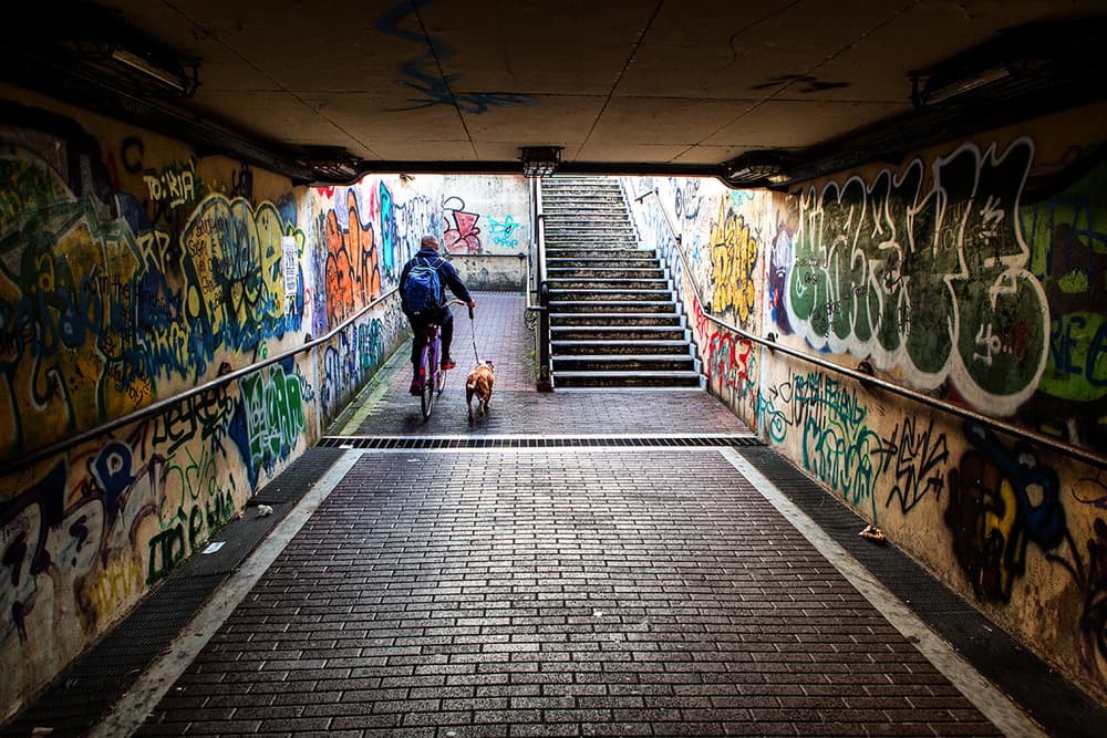 Graffiti Tunnel Journey by Massimo Della Latta — canvas wall art