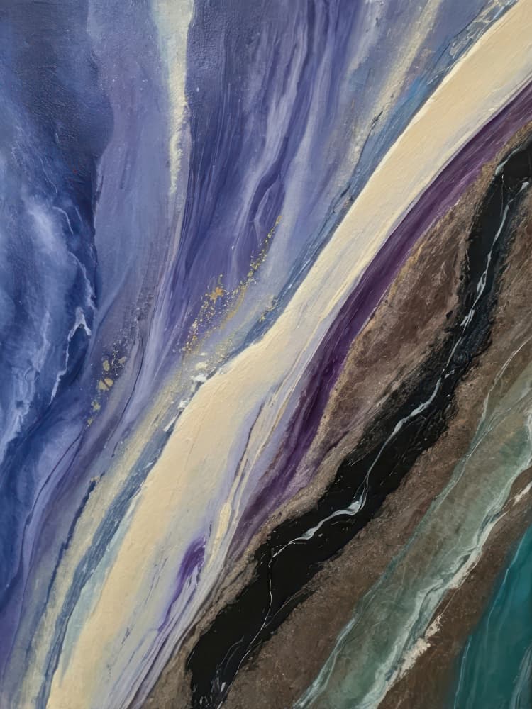 Abstract Fluid Layers by Alpenglow Workshop — canvas wall art