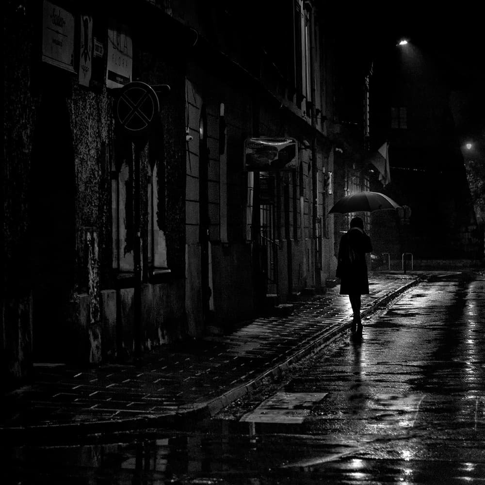 Urban Rain Solitude by George Digalakis — canvas wall art