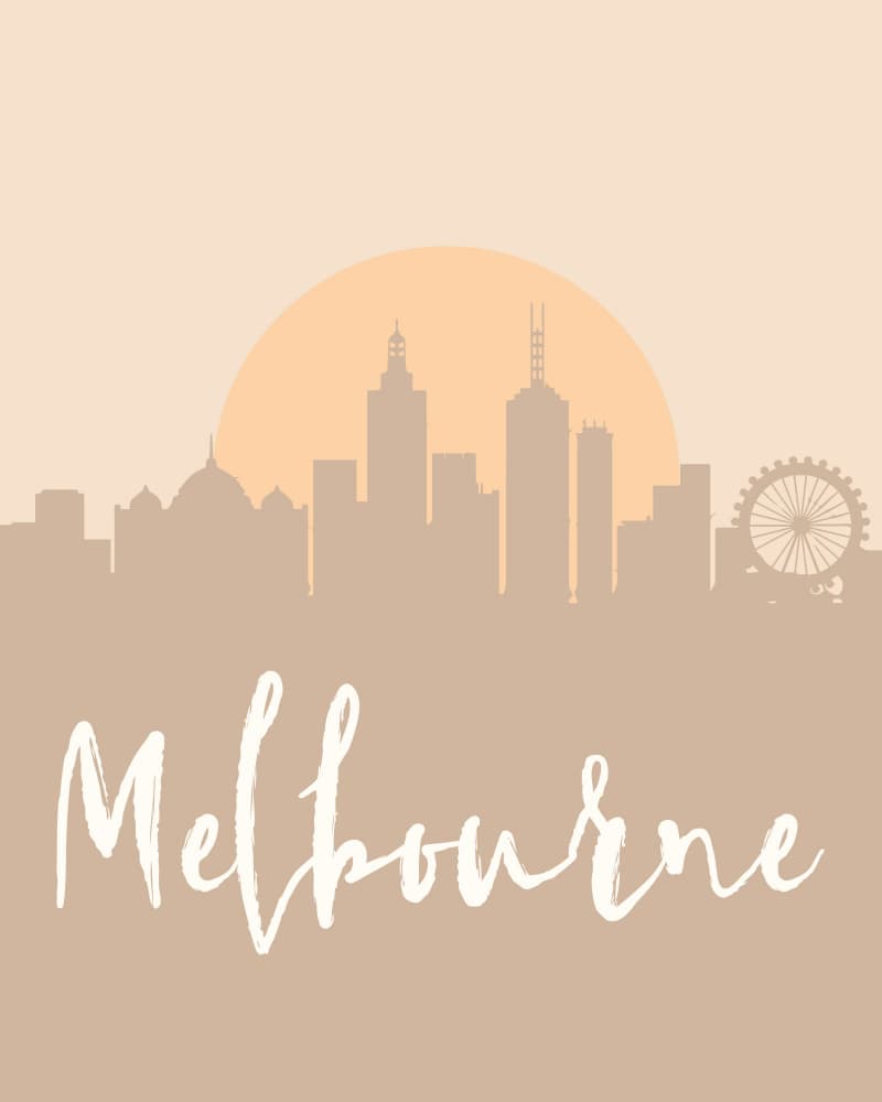 Melbourne City Sunset by Emiliano Deificus — canvas wall art