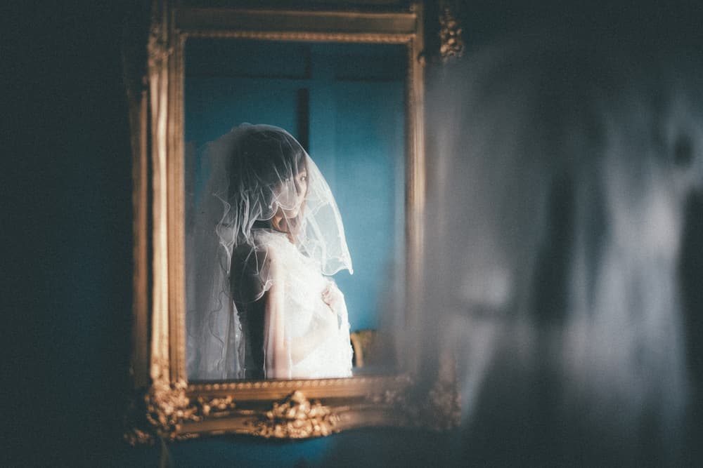Veiled Bride Reflection by Nobu Ishijima — canvas wall art