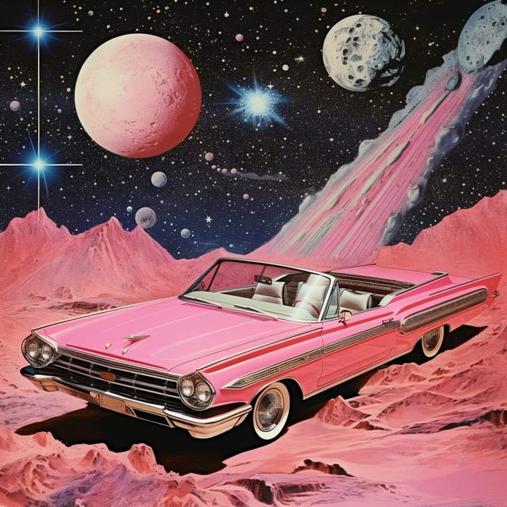 Cosmic Pink Cruiser by Samantha Hearn — canvas wall art