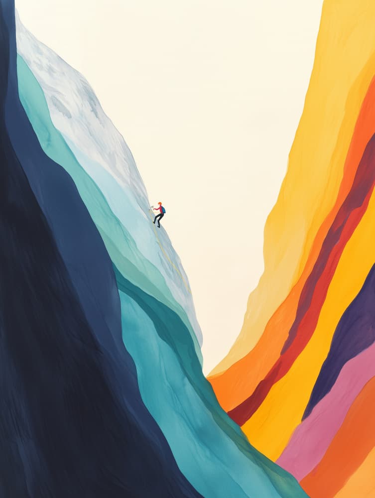 Colorful Canyon Climb by Pictufy Studio IV — canvas wall art