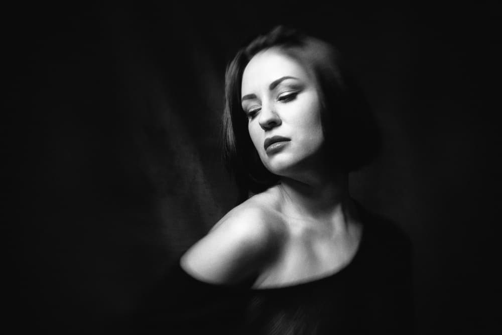 Pensive Woman Portrait by Ruth Franke — canvas wall art