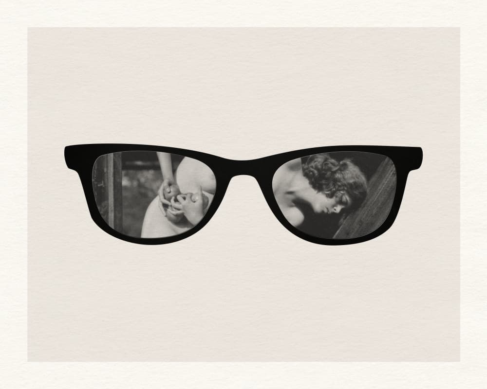 Intimate Eyeglass Reflections by Wild Violets — canvas wall art
