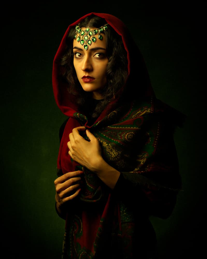 Mysterious Emerald Gaze by Mehdi Mokhtari — canvas wall art