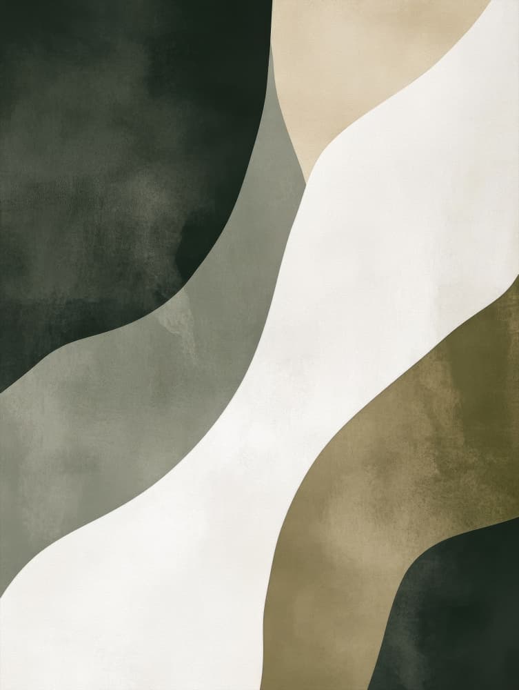 Flowing Abstract Shapes by Bilge Paksoylu — canvas wall art
