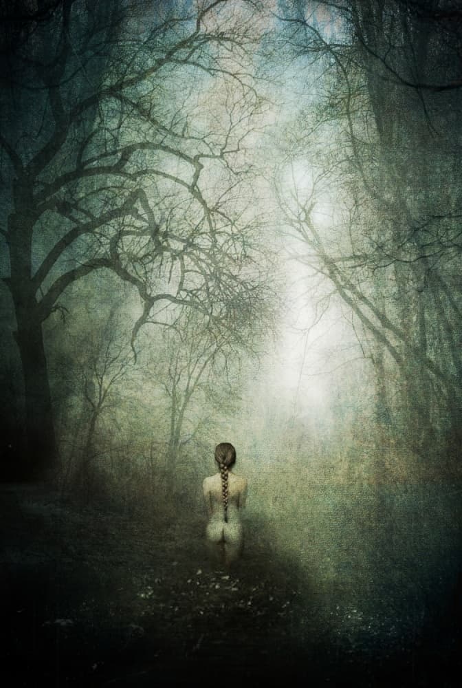 Ethereal Forest Woman by Lucyna Łazarska ( Lucynda Lu ) — canvas wall art