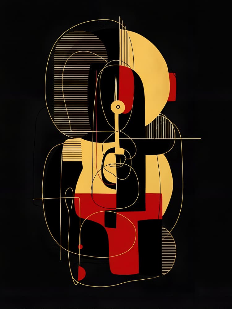 Modern Abstract Figure by Miguel Bruzual — canvas wall art