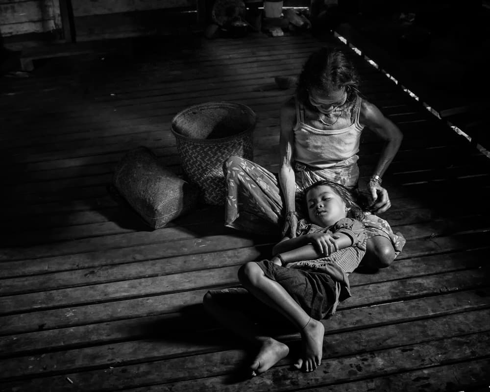 Tender Family Embrace by Fauzan Maududdin — canvas wall art