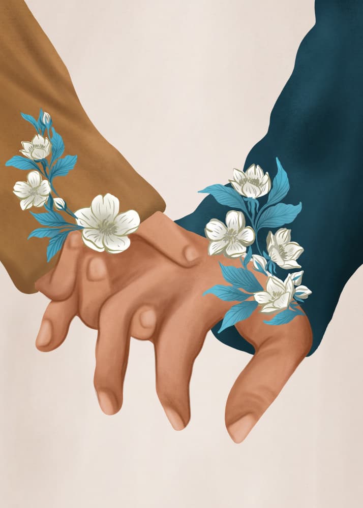 Blooming Handhold by Nadjaa — canvas wall art