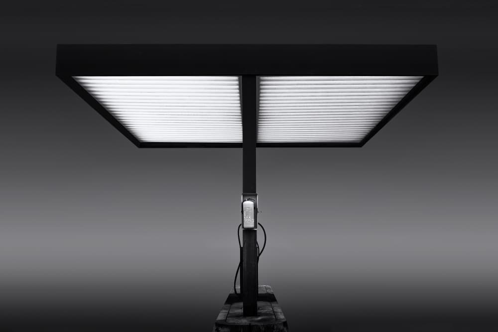Stark Gas Station Light by Rolf Endermann — canvas wall art