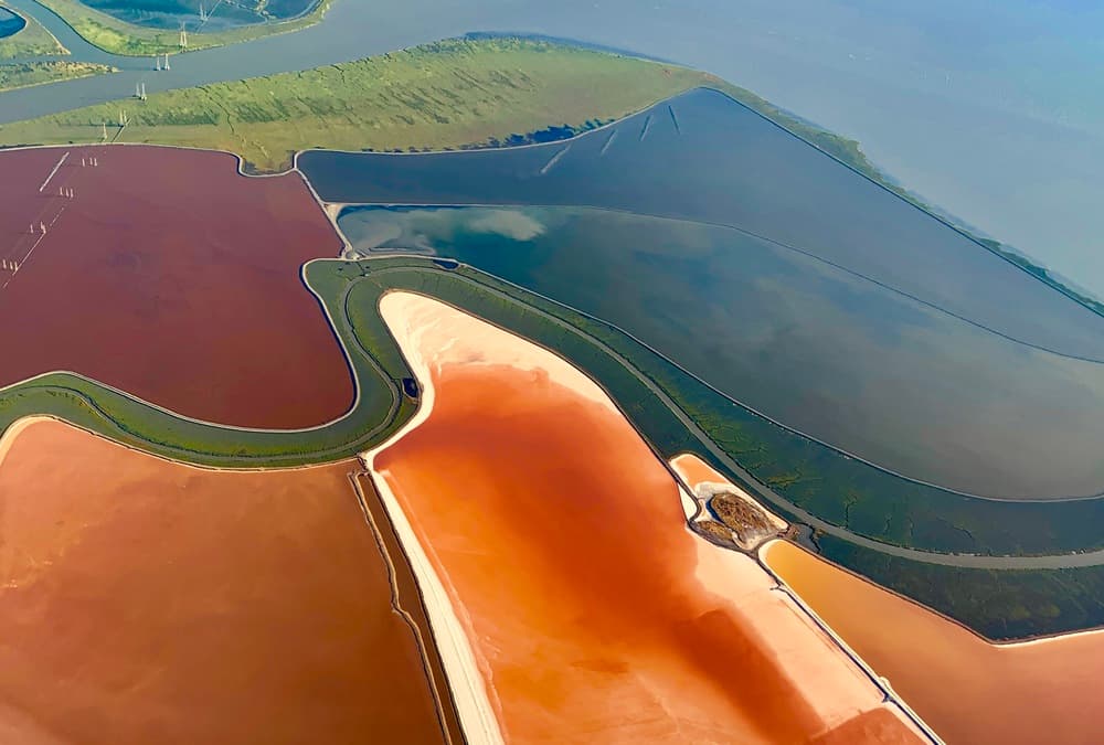Vibrant Salt Ponds by Rob Darby — canvas wall art