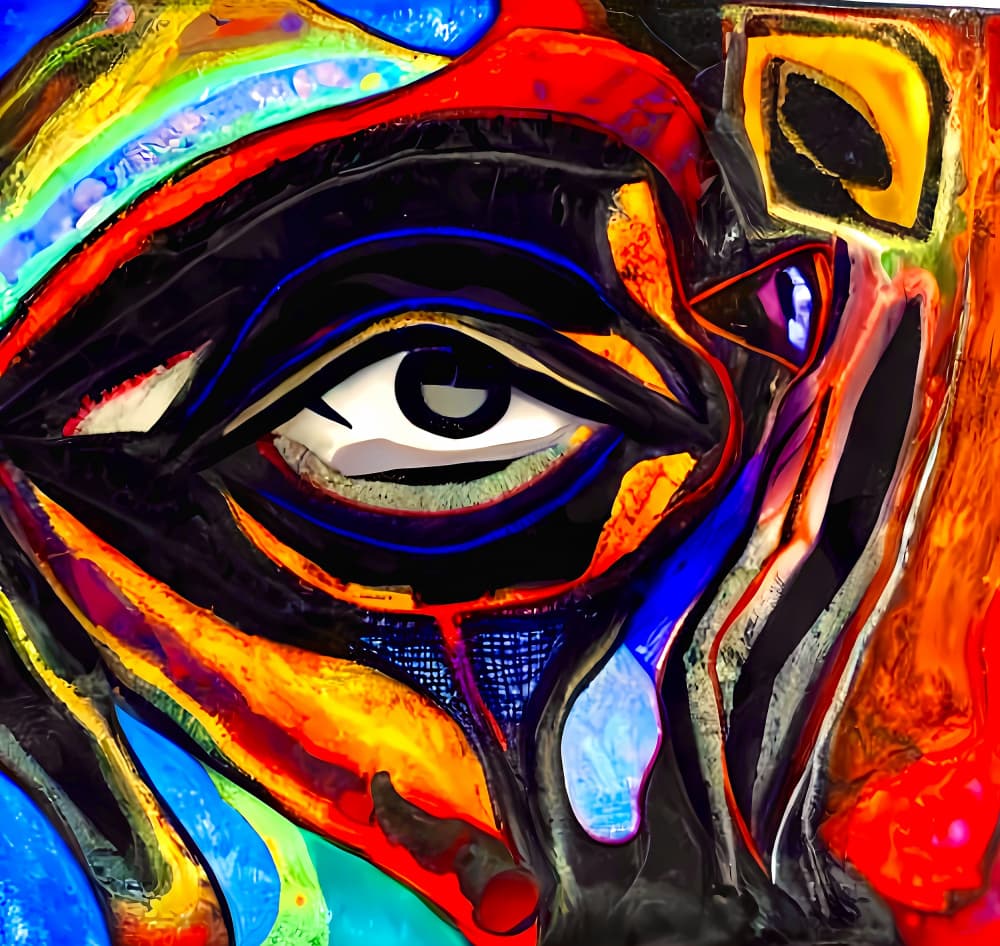 Intense Abstract Eye by mnemonixART — canvas wall art