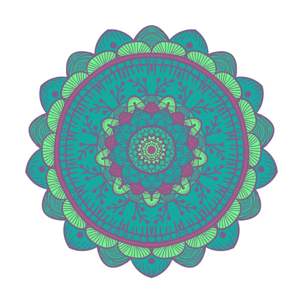Bohemian Teal Mandala by Marika Barsrsind β canvas wall art