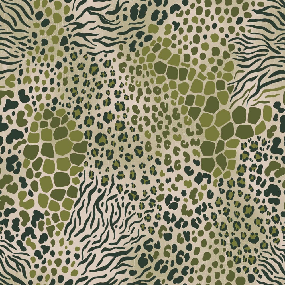 Mixed Green Animal Prints by Alexandra Weise — canvas wall art