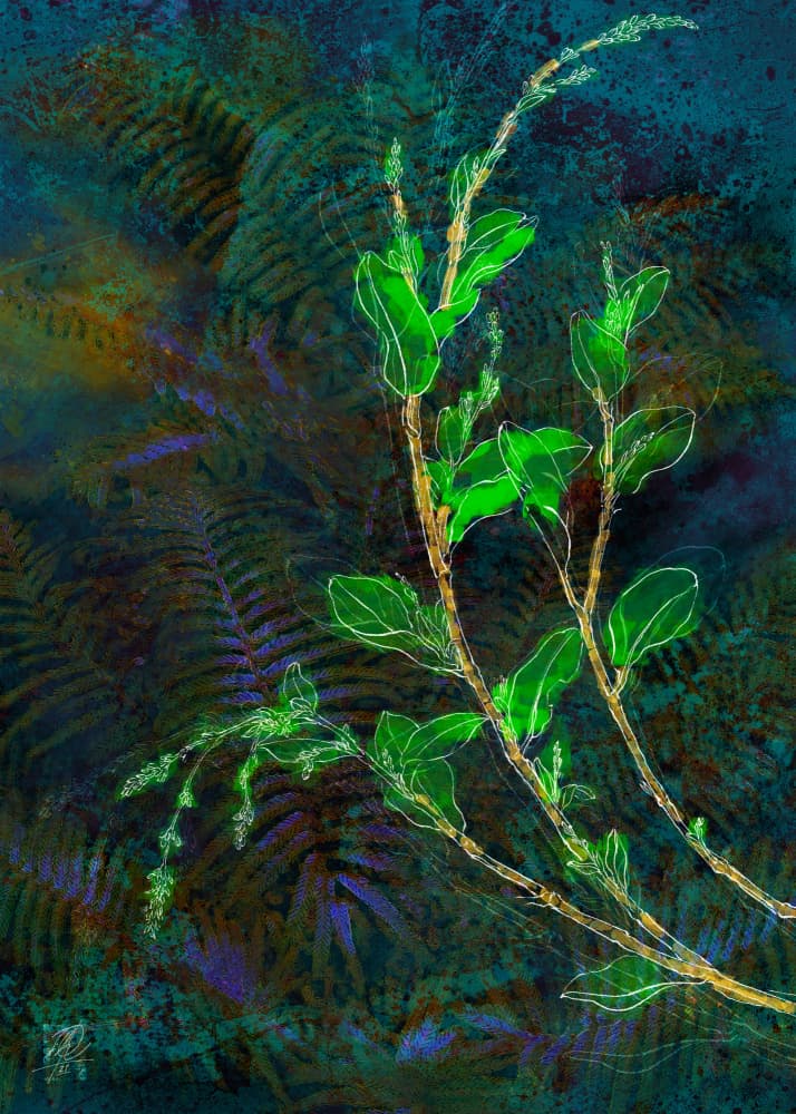 Glowing Forest Foliage by Osvaldo Russo — canvas wall art
