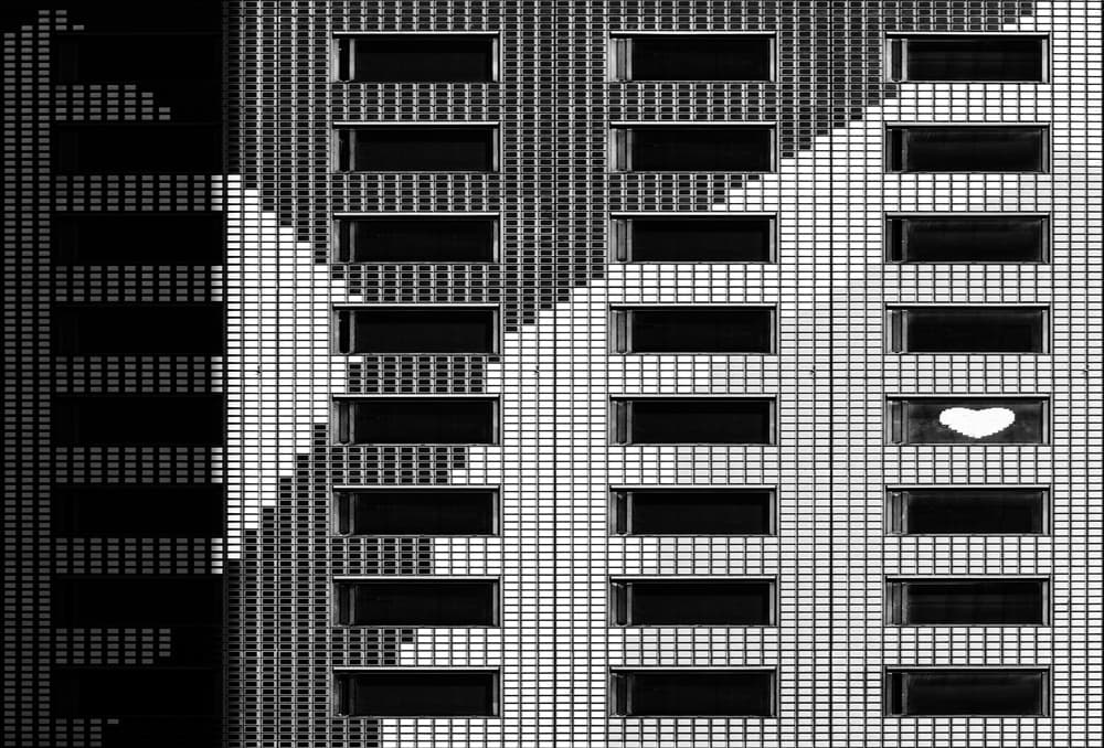 Modern Building Heart by Greetje van Son — canvas wall art